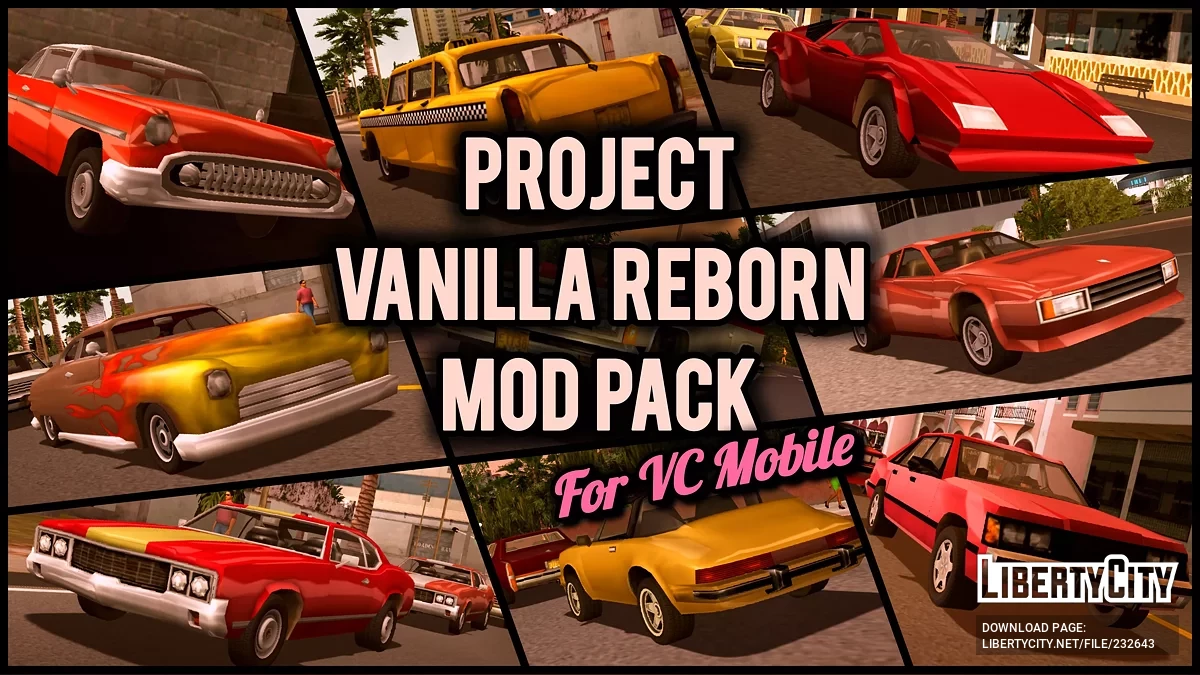 Мод Пакет Project Vanilla Reborn 2026 / GTA Vice City (iOS, Android)