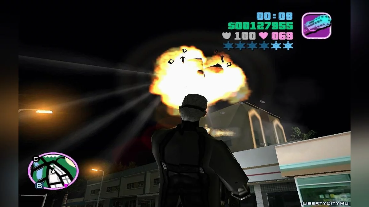 Возможность носить одновременно огнемёт, миниган и гранатомёт (VC) 1.1 / GTA Vice City