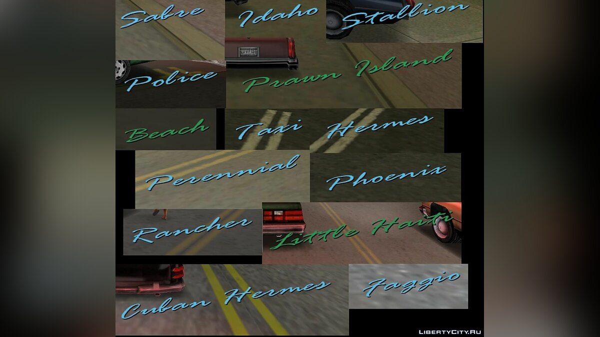 Скачать HD Rage Italic Font To VC для GTA Vice City