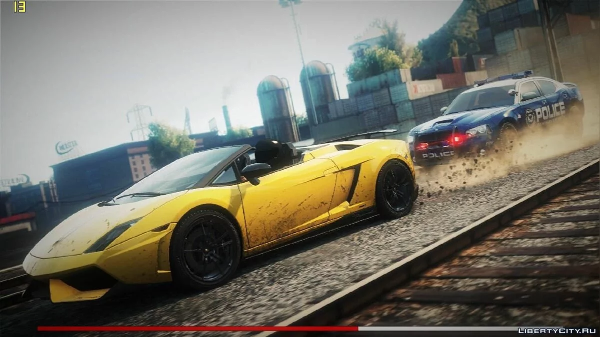 Меню в стиле NFS Most Wanted 2012 / GTA Vice City