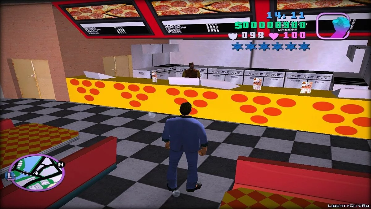 Новые текстуры пиццерии / GTA Vice City