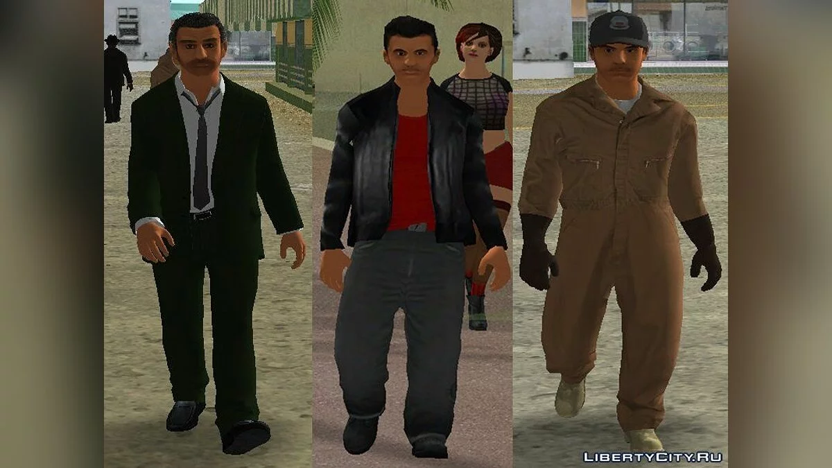 Латинские пешеходы и японские туристы в HD / GTA Vice City