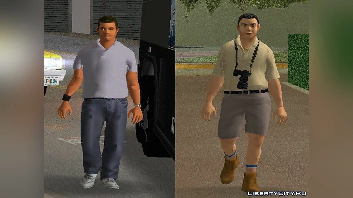 Латинские пешеходы и японские туристы в HD / GTA Vice City