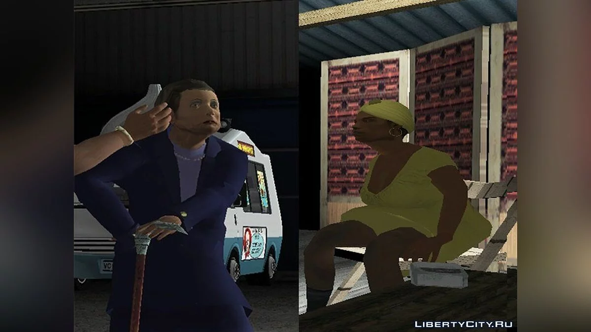 Тётушка Пуле и Мод Хансон в HD / GTA Vice City