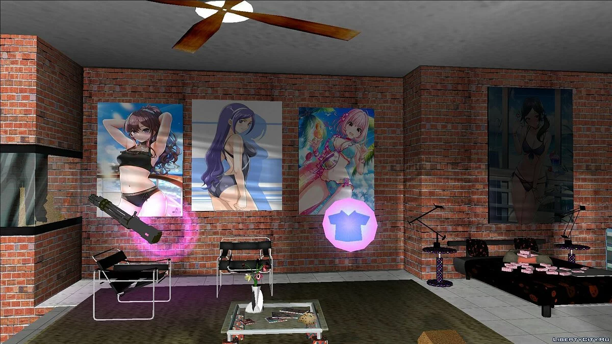 Новые текстуры для номера в отеле Ocean View V2 / GTA Vice City