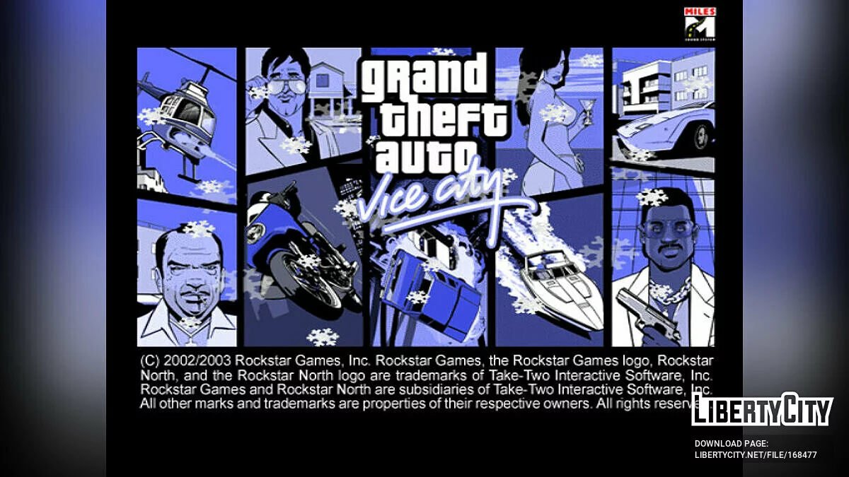 Новогодний мод (обновлённый интерфейс и меню) / GTA Vice City