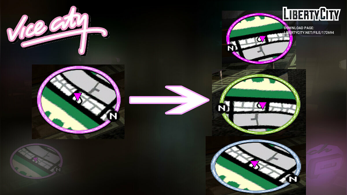 Radar outline colors for GTA Vice City - Картинка #1
