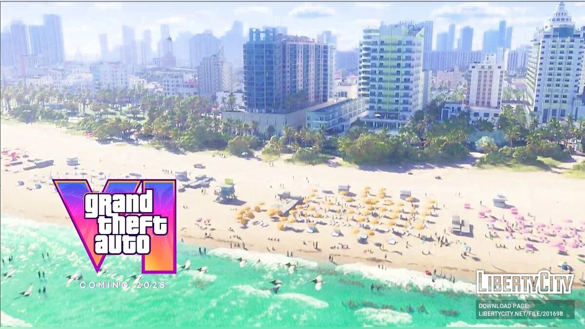 Меню и загрузочный экран в стиле GTA 6 / GTA Vice City