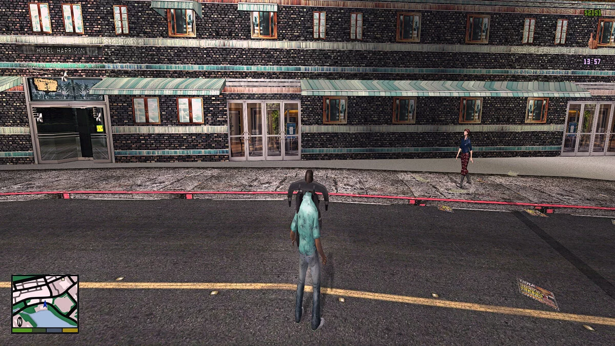 Новые ИИ текстуры офиса Кена Розенберга и здания рядом с ним / GTA Vice City