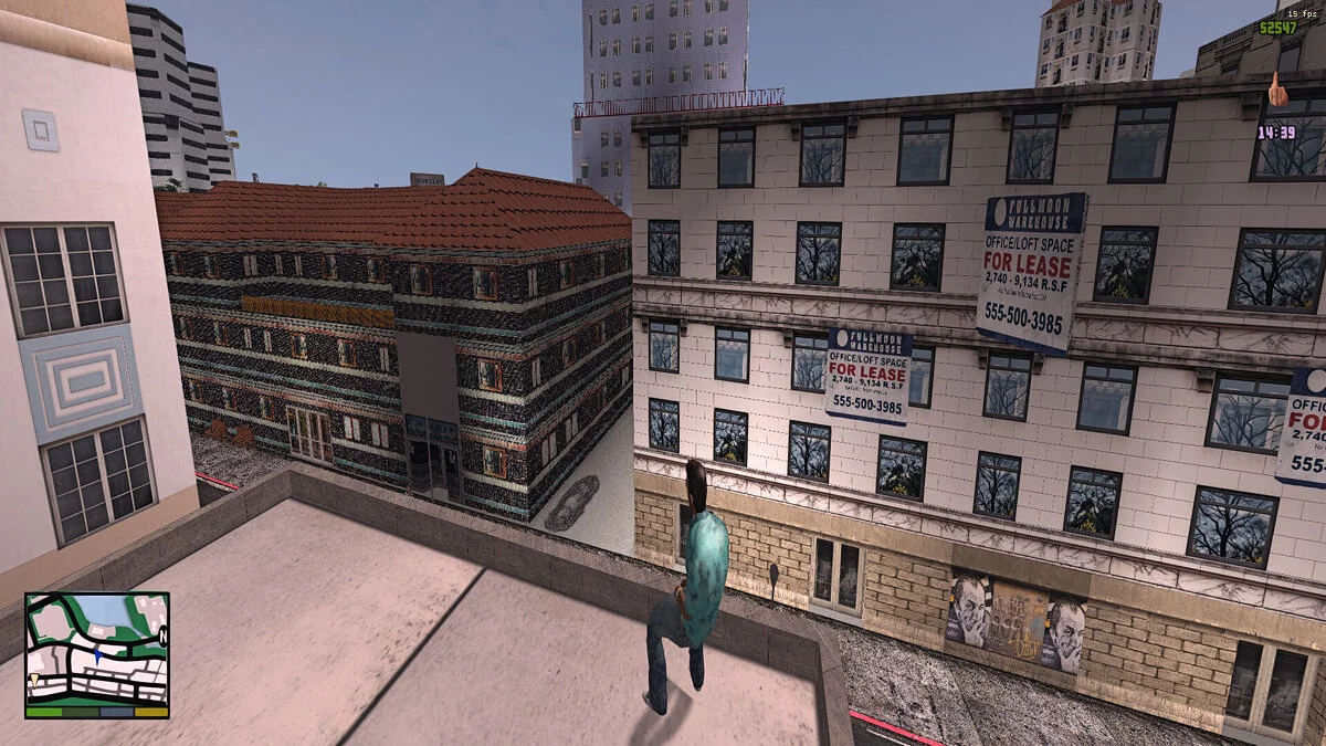 Новые ИИ текстуры офиса Кена Розенберга и здания рядом с ним / GTA Vice City