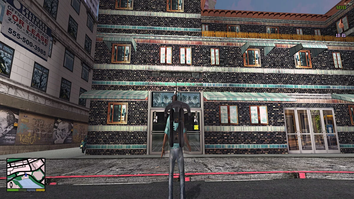 Новые ИИ текстуры офиса Кена Розенберга и здания рядом с ним / GTA Vice City