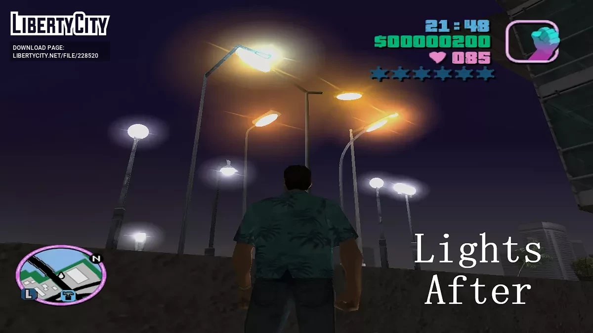 Новые уличные фонари / GTA Vice City