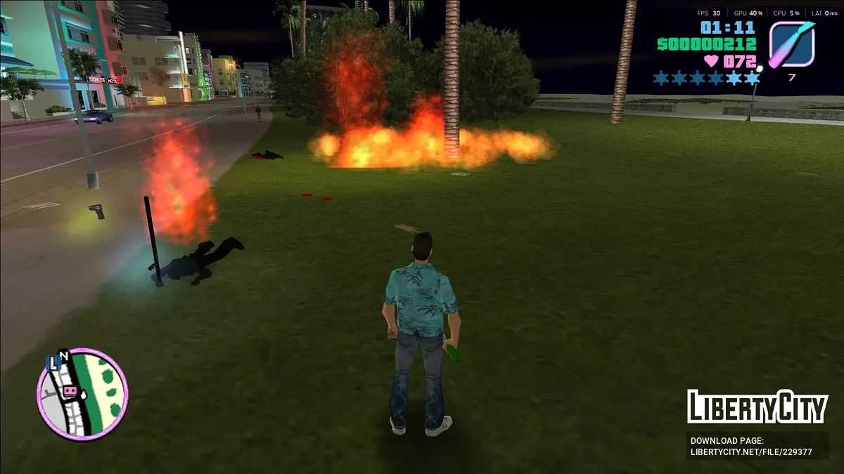 Эффекты из японской PS2-версии / GTA Vice City