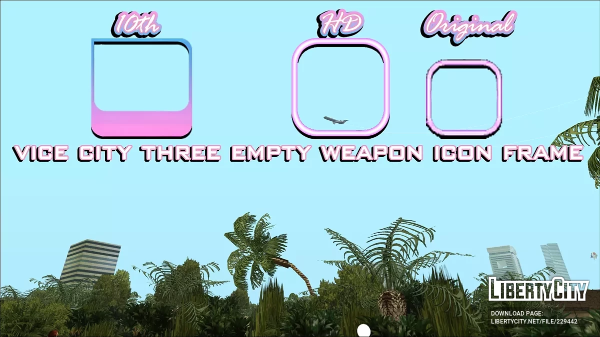 Три пустых иконки оружия из Вайс-Сити / GTA Vice City