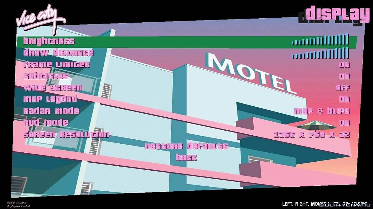 Новое меню (фон) для GTA Vice City - Картинка #2