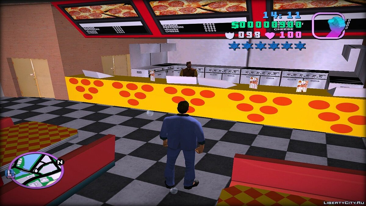 Новые текстуры пиццерии для GTA Vice City - Картинка #3