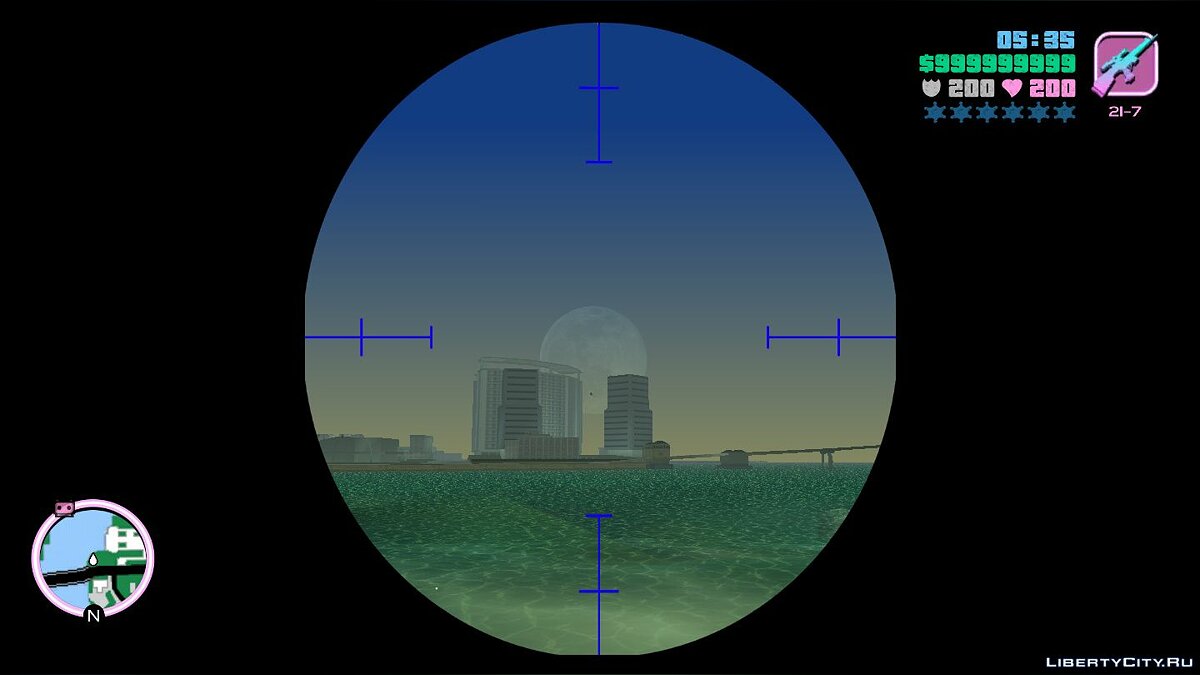 Улучшенный мобильный прицел на снайперских винтовках для GTA Vice City - Картинка #2