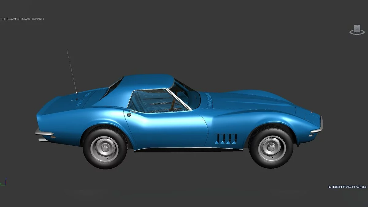 3D Models Chevrolet Corvette (C3) Convertible 1968 / Файлы для модмейкеров