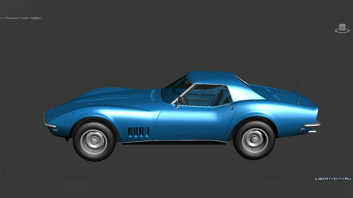 3D Models Chevrolet Corvette (C3) Convertible 1968 / Файлы для модмейкеров