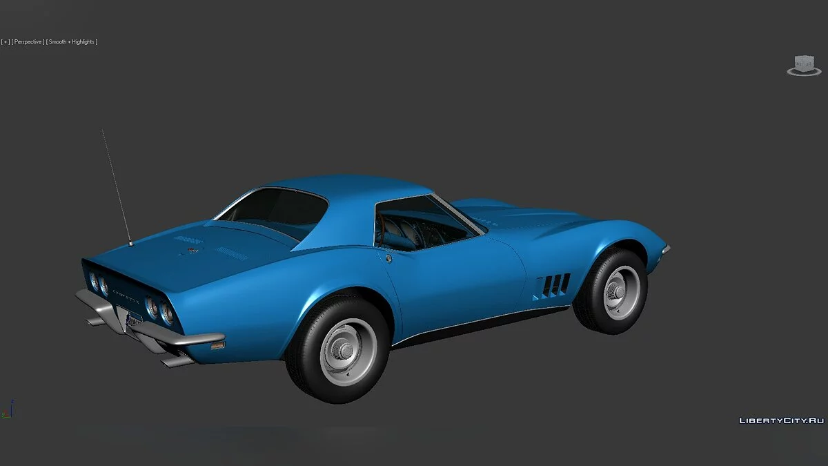 3D Models Chevrolet Corvette (C3) Convertible 1968 / Файлы для модмейкеров