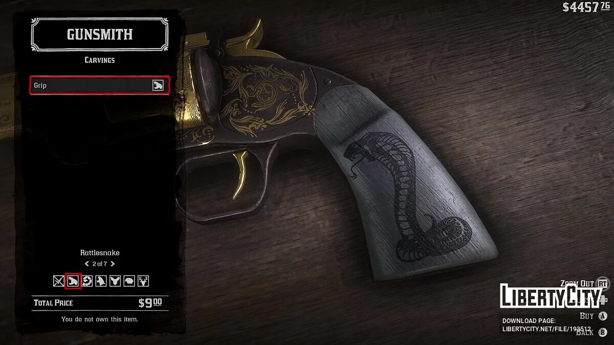 Новые оружейные рукоятки [6.0.0] / Red Dead Redemption 2