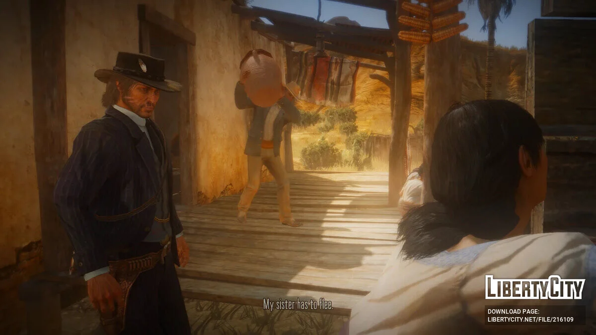 Элегантный костюм в полоску для Джона / Red Dead Redemption