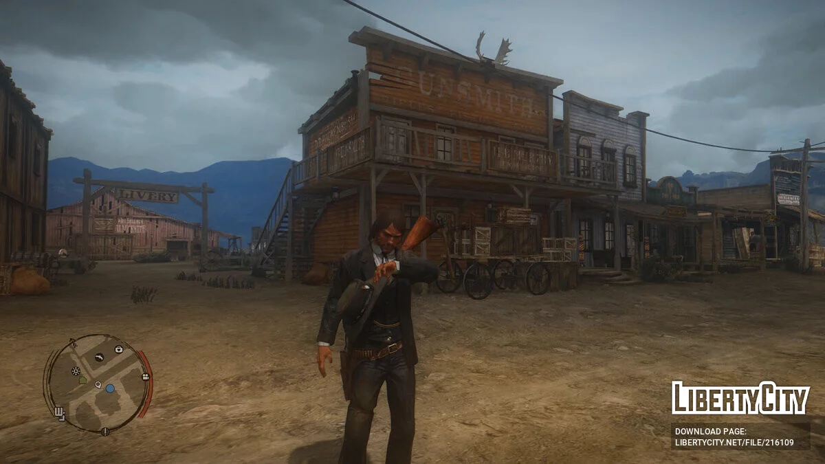 Элегантный костюм в полоску для Джона / Red Dead Redemption
