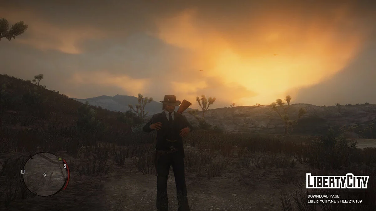 Элегантный костюм в полоску для Джона / Red Dead Redemption