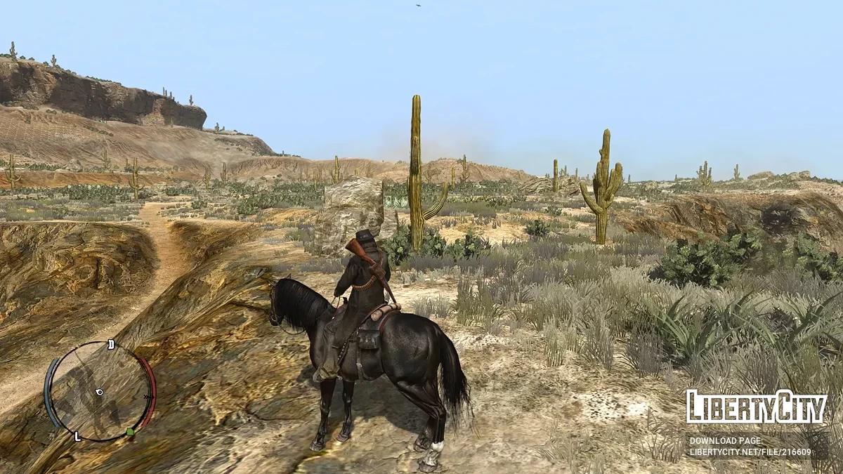Боевой конь с темной гривой и хвостом / Red Dead Redemption