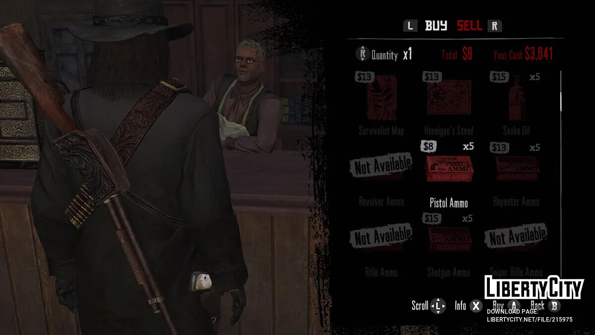 Иконки сумки и магазина из трейлера 2009 года / Red Dead Redemption