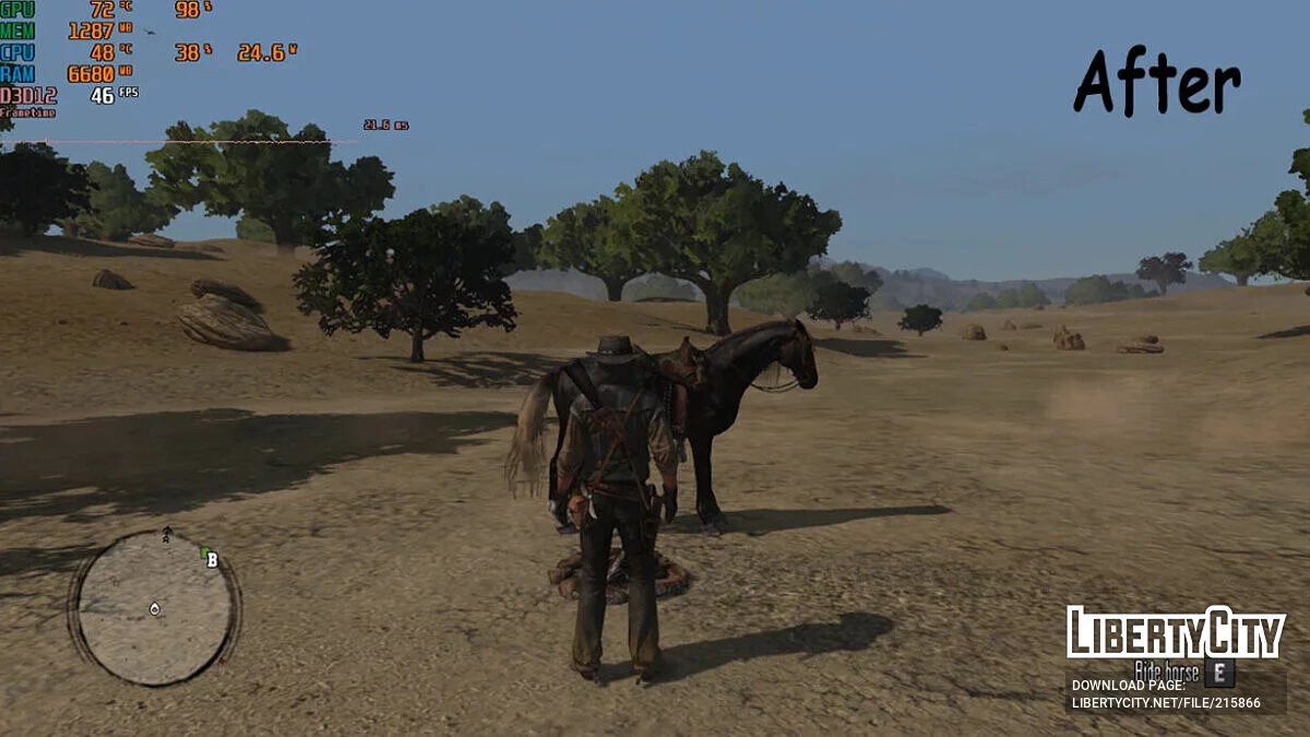 Нет травы и деревьев (Увеличение FPS) / Red Dead Redemption