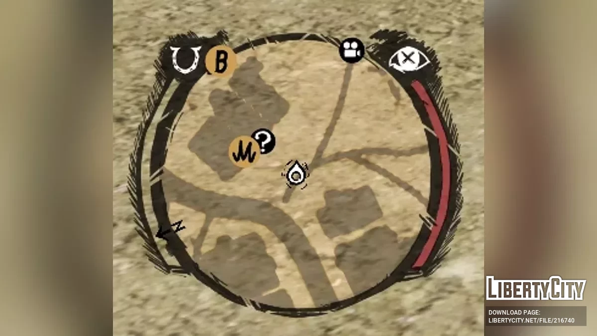 Новый рисованный радар и иконки / Red Dead Redemption