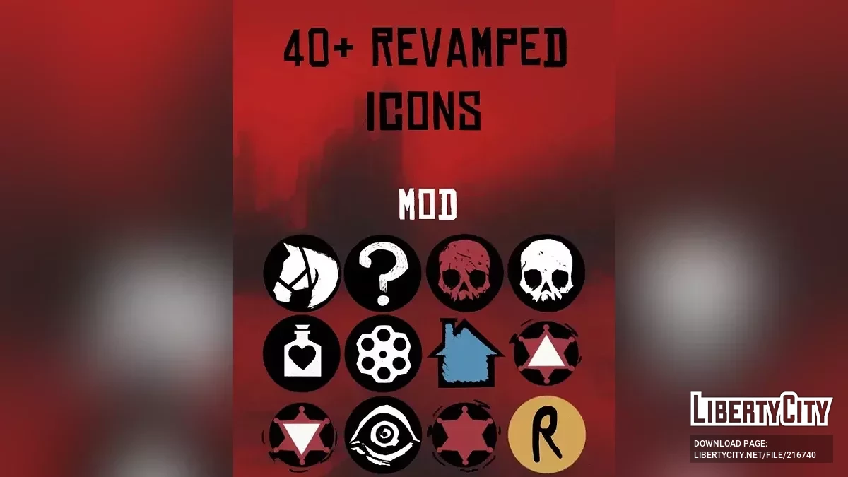 Новый рисованный радар и иконки / Red Dead Redemption