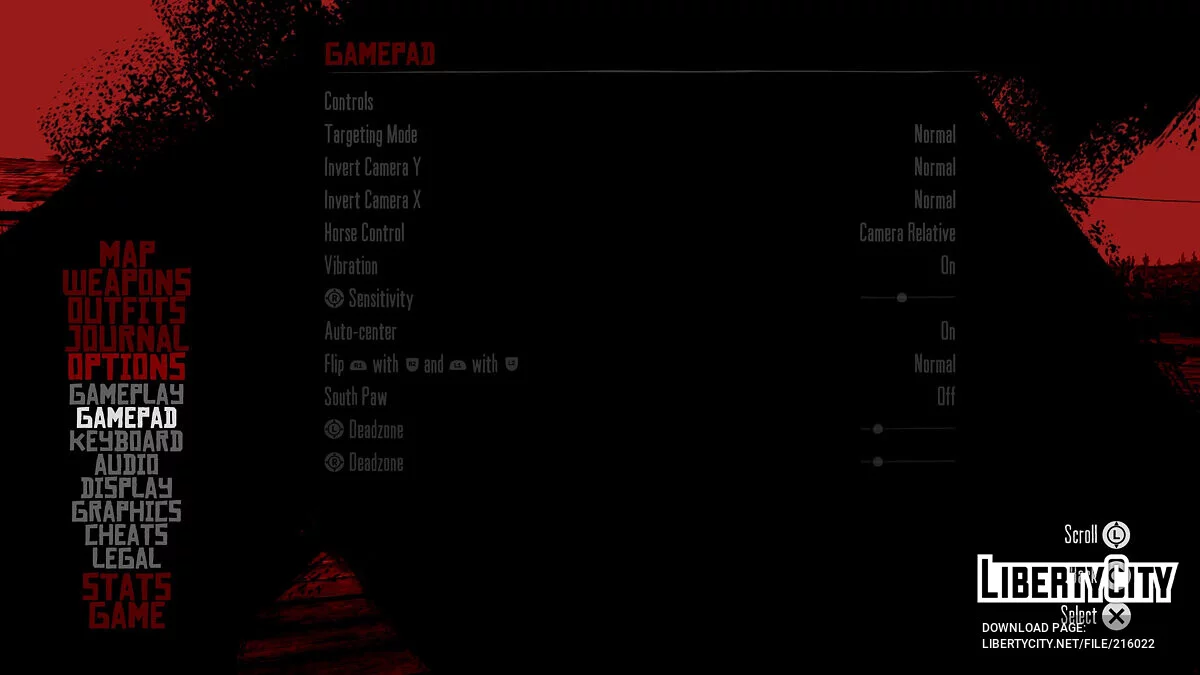 Подсказки кнопок для контроллера PS5 DualSense / Red Dead Redemption