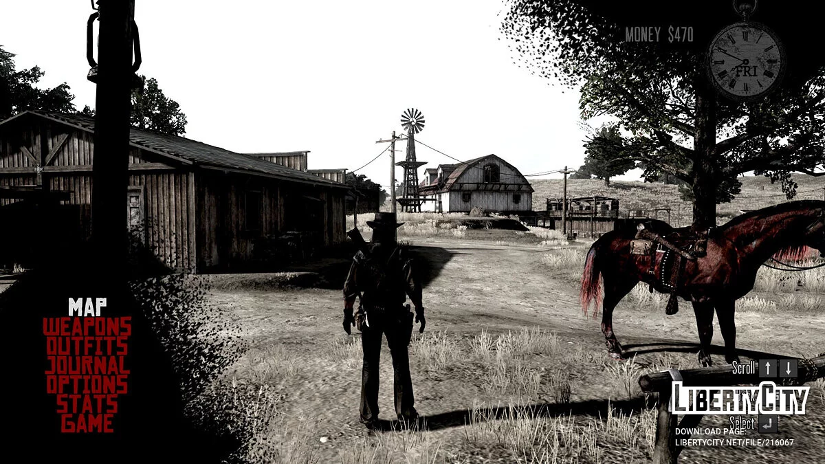 Улучшенное меню паузы / Red Dead Redemption
