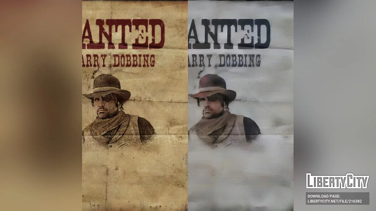 Улучшенные афиши розыска / Red Dead Redemption