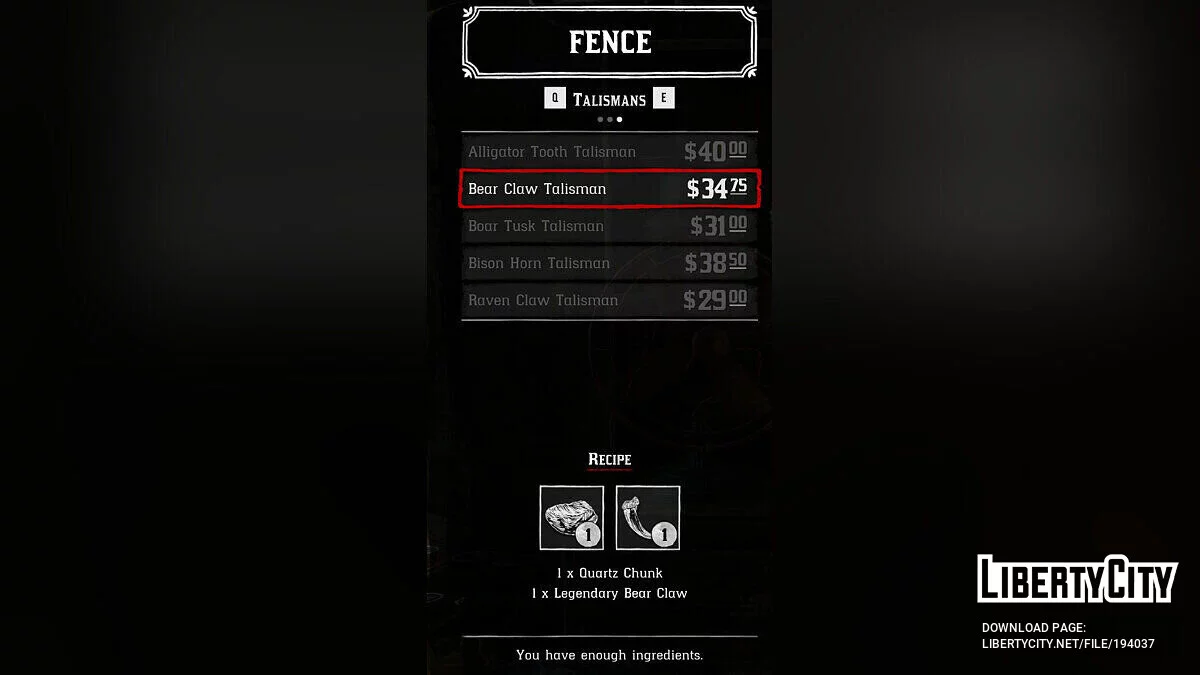 Only legendary hunting [1.0] / Red Dead Redemption 2