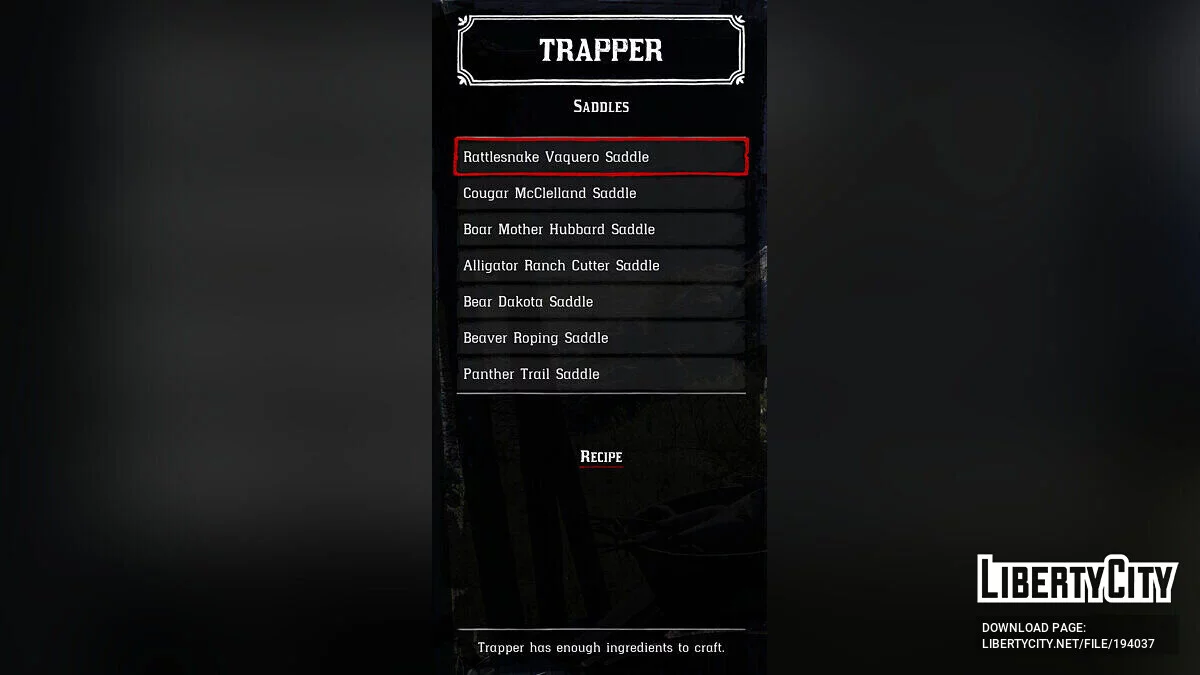 Only legendary hunting [1.0] / Red Dead Redemption 2