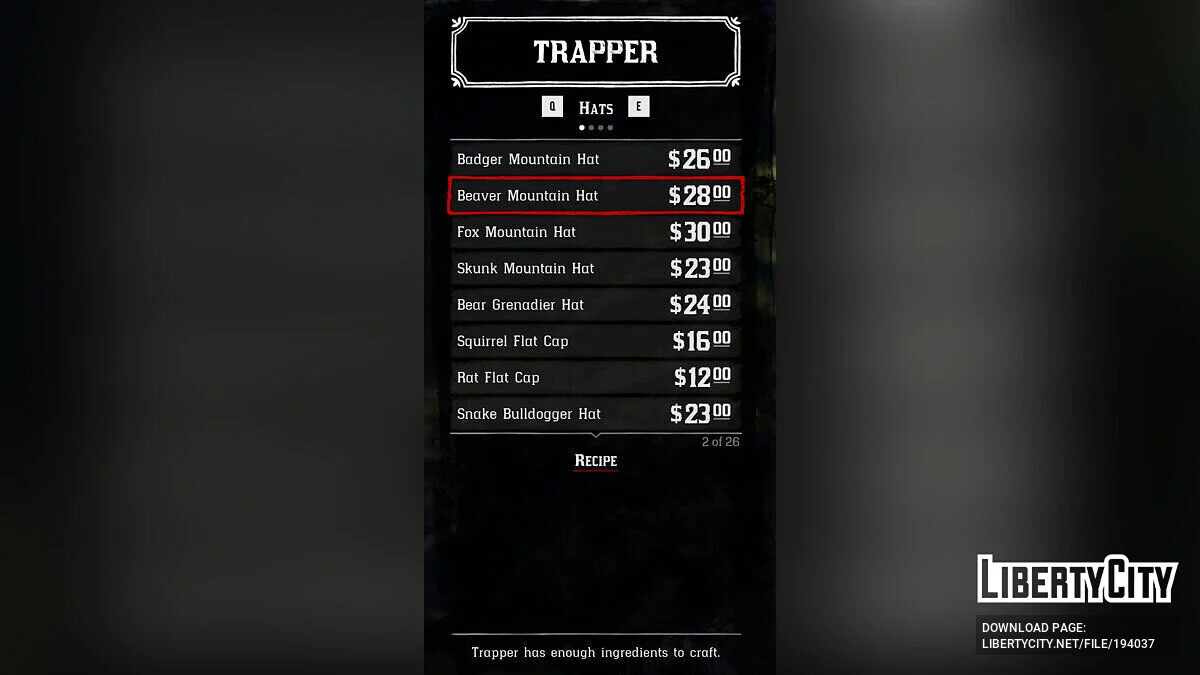 Only legendary hunting [1.0] / Red Dead Redemption 2