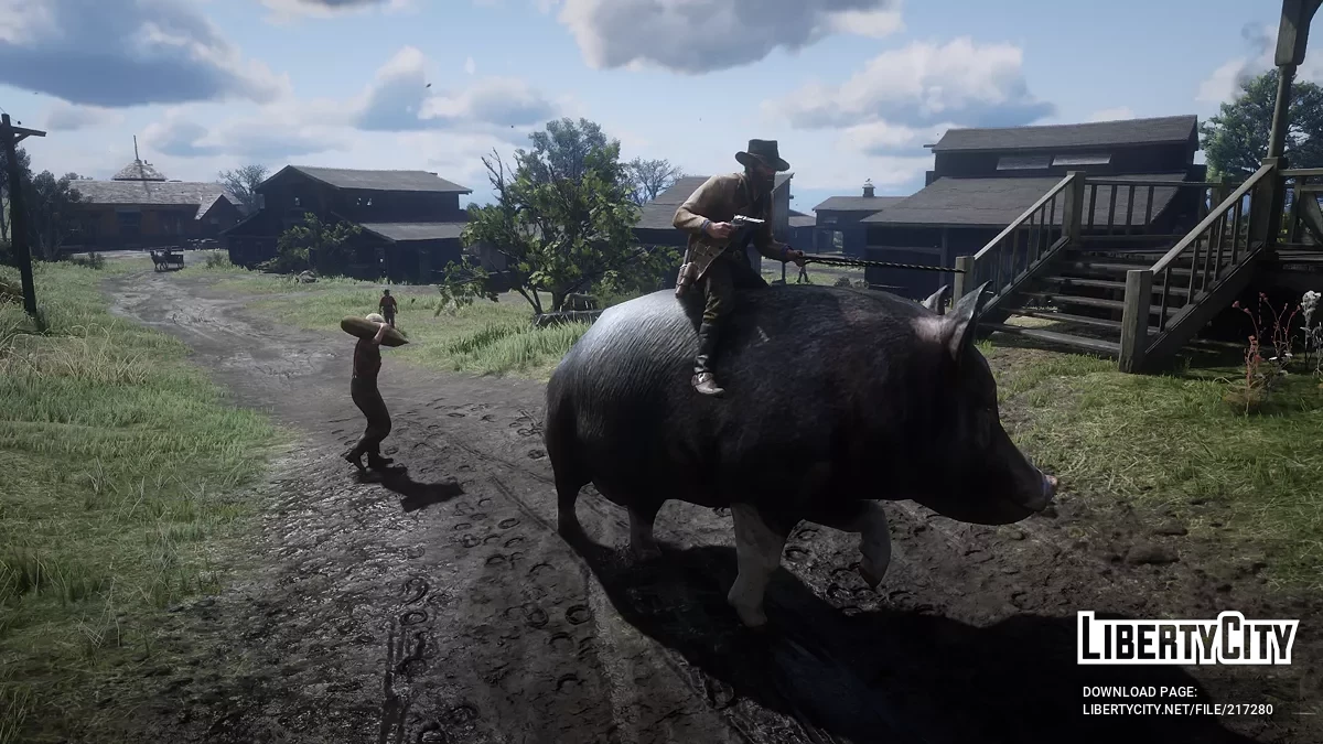 Кататься на животных! - Pig Rider v2 / Red Dead Redemption 2