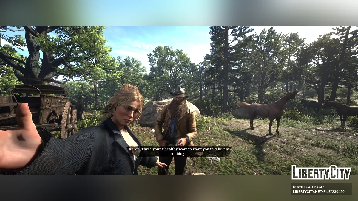 Кат-сцены от первого/третьего лица + кинематографическая свободная камера [1.4] / Red Dead Redemption 2