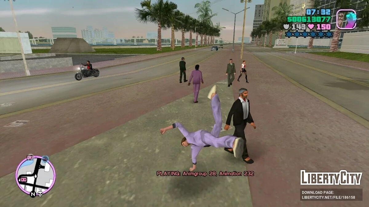Воспроизведение кастомных анимаций в Vice City (пример) / Ресурсы