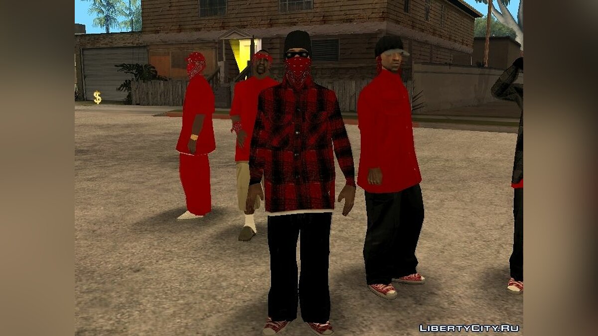 Скачать Скины банды Bloods для GTA San Andreas