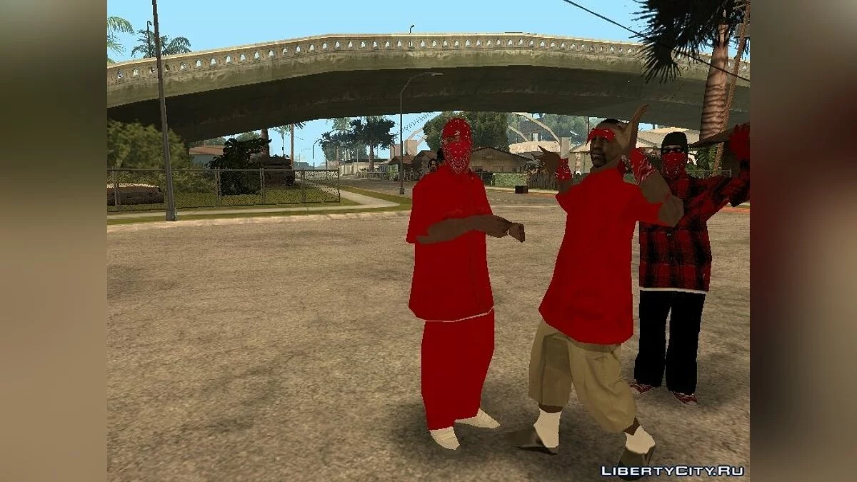 Скины банды Bloods / GTA San Andreas