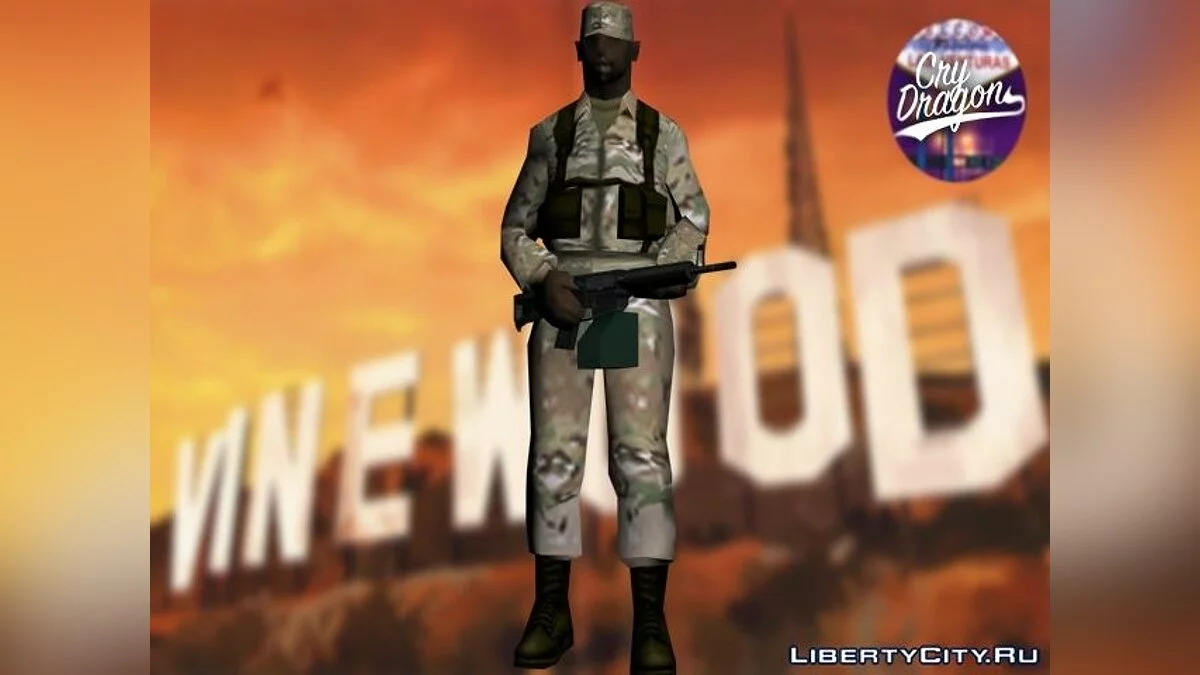 Армеец негр в стандартном стиле / GTA San Andreas