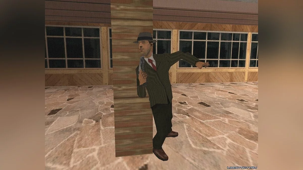 Главный герой L.A. Noire в стиле SA / GTA San Andreas