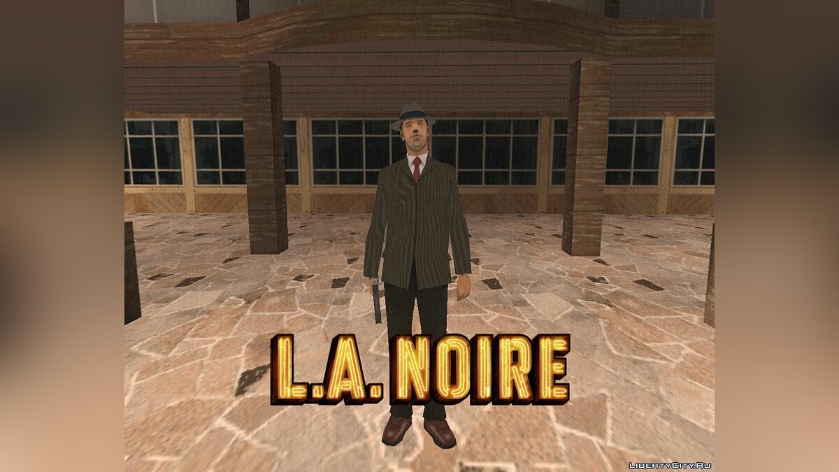 Скачать Главный герой L.A. Noire в стиле SA для GTA San Andreas