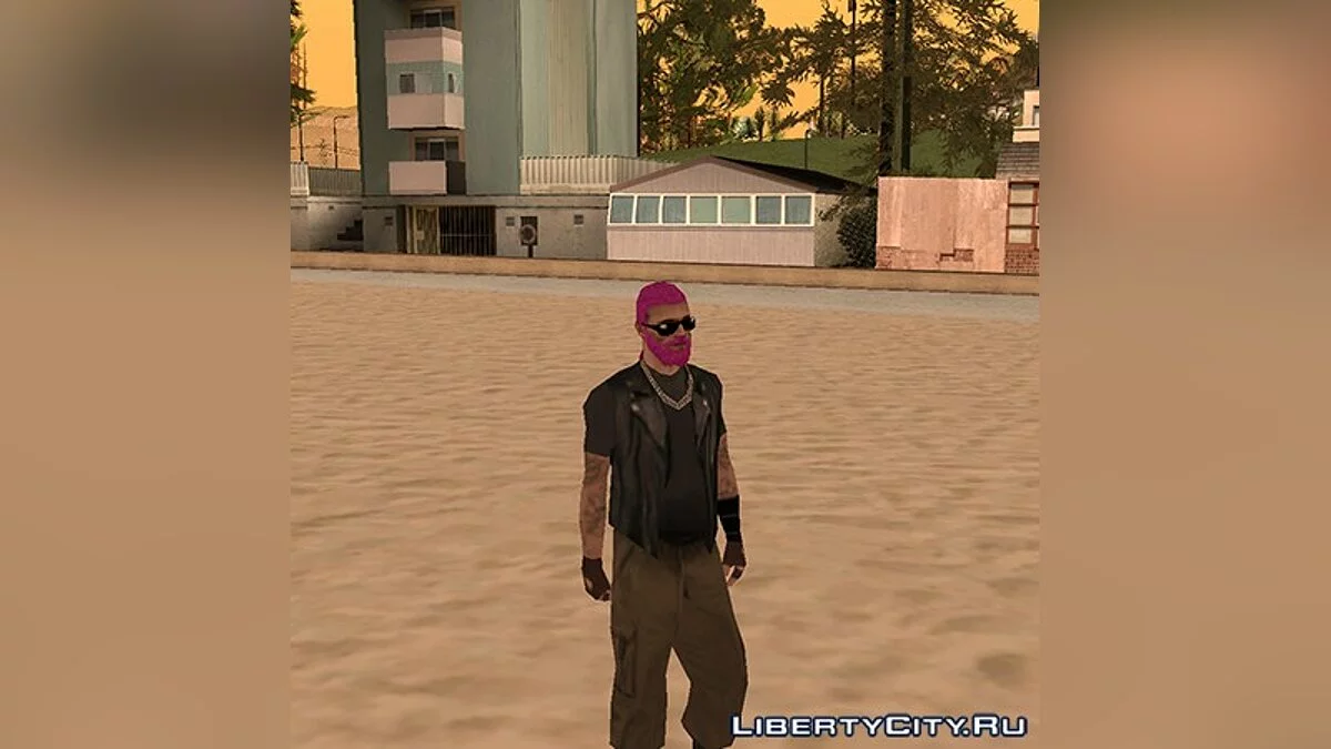 Wmycr (байкер) с розовыми волосами / GTA San Andreas