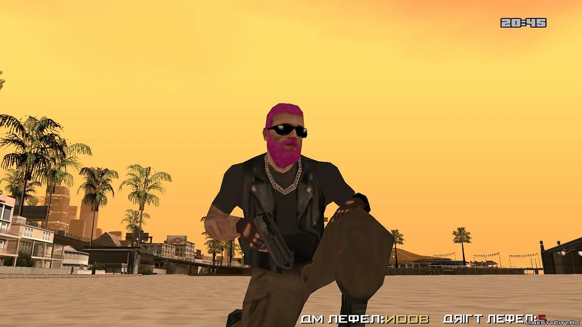 Wmycr (байкер) с розовыми волосами / GTA San Andreas