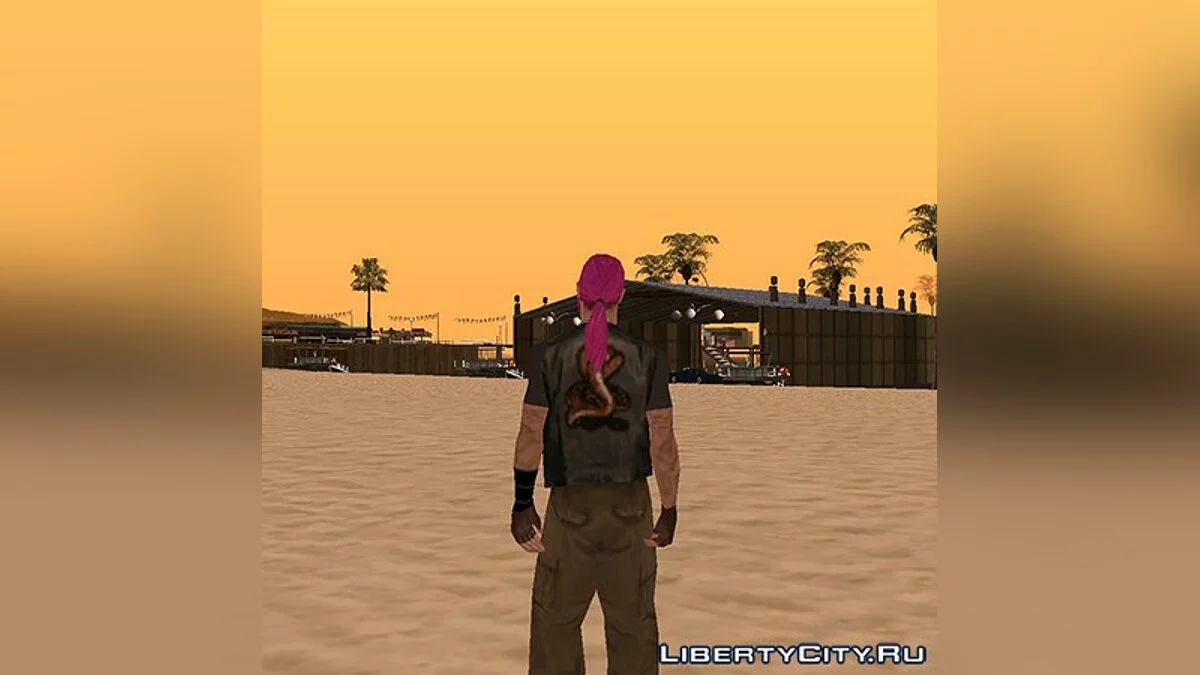 Wmycr (байкер) с розовыми волосами / GTA San Andreas